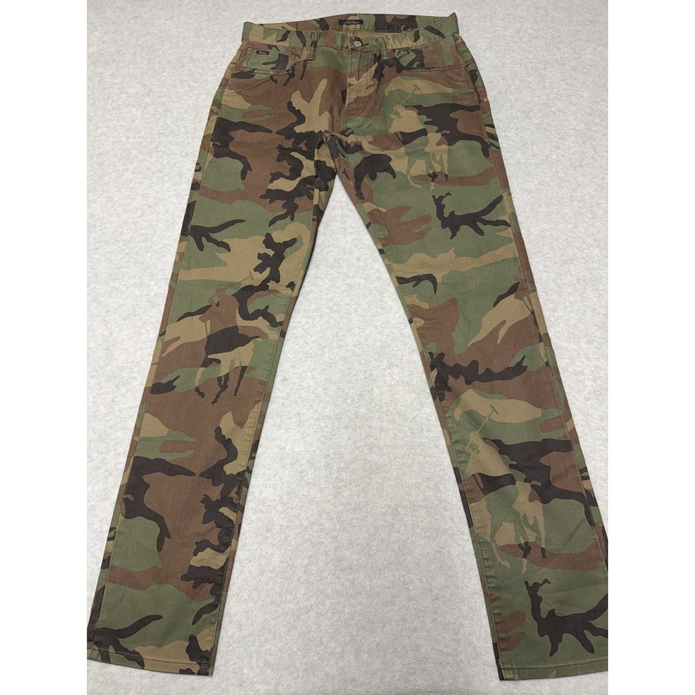 Polo Ralph Lauren Jeans Mens 32x34 Camo Sullivan Slim Straight Stretch Denim